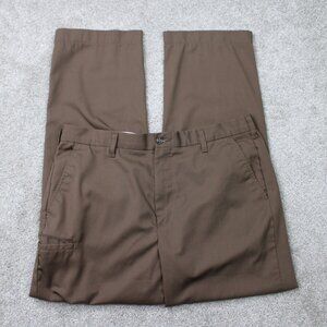 WearGuard UPS Work Pants Men 38x32 Brown Flat Front Utility Cargo Uniform Chinos